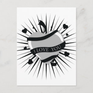 I Love You Heart Postcard