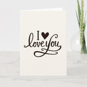I Love You Heart Simple Card
