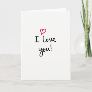 I Love You Heart Smooth Card
