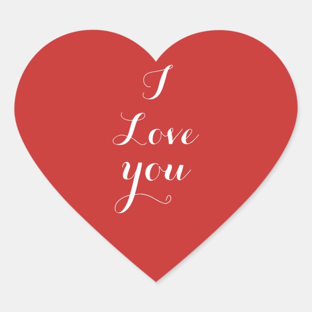 I love you heart sticker (Front)