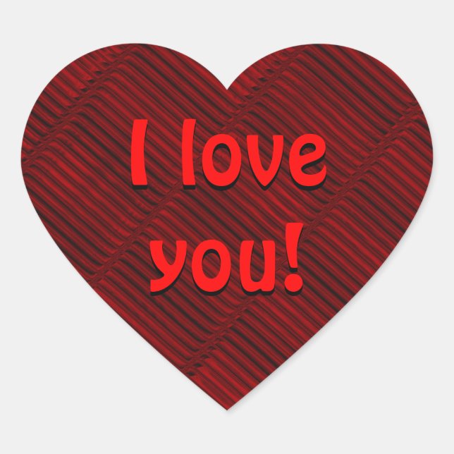 I Love You! Heart Sticker (Front)
