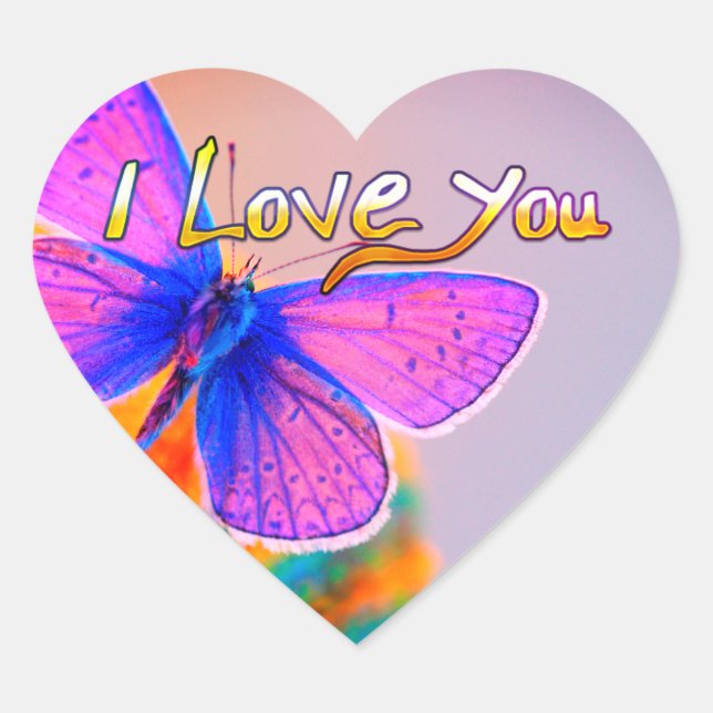I Love You Heart Sticker (Front)