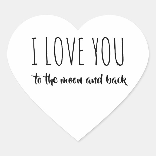I LOVE YOU HEART STICKER (Front)