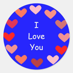 I Love You heart sticker