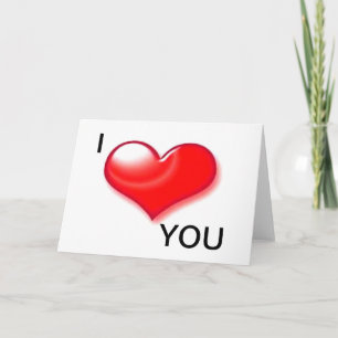 I Love You Heart Valentine Day Card