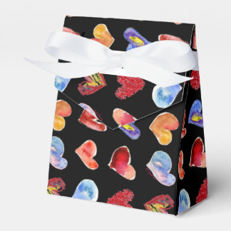 I Love You Hearts Black Paper Box