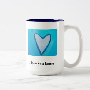 I LOVE YOU HONEY Two-Tone COFFEE MUG
