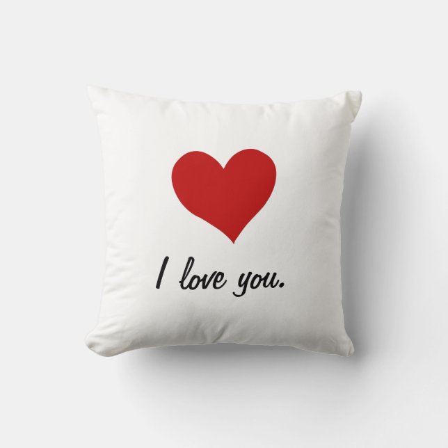I Love You, I Love You More Throw Pillow (Front)