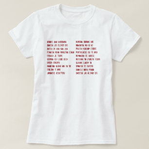 I love you in 20 different Languages T-Shirt