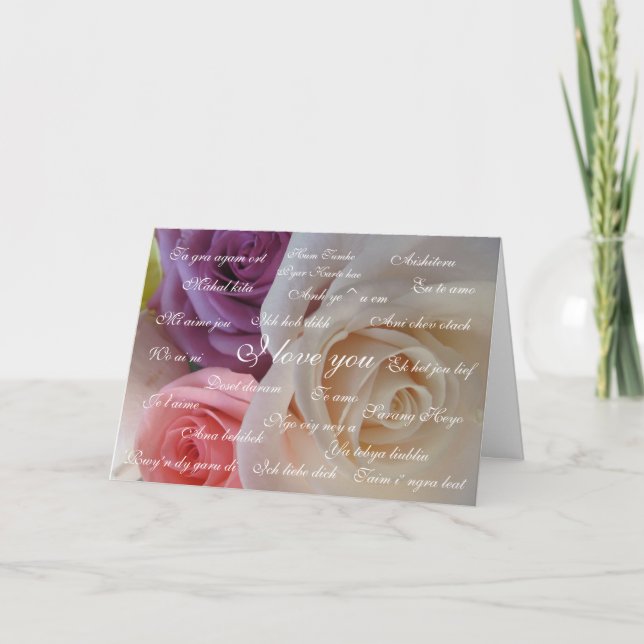 " I love you " in 23 languages Card (Front)