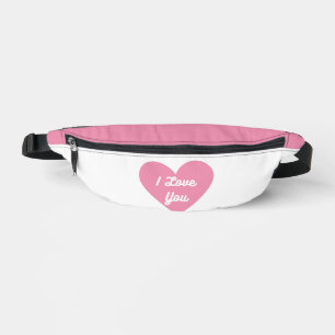I Love You In A Pink Heart Fanny Pack