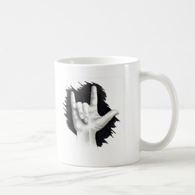 I LOVE YOU IN ASL #2 COFFEE MUG (Right)