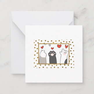 "I love you" in cat sign language Card