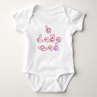 I love you in sign language baby bodysuit