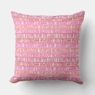 I LOVE YOU IN VARIOUS LANGUAGES THROW PILLOW