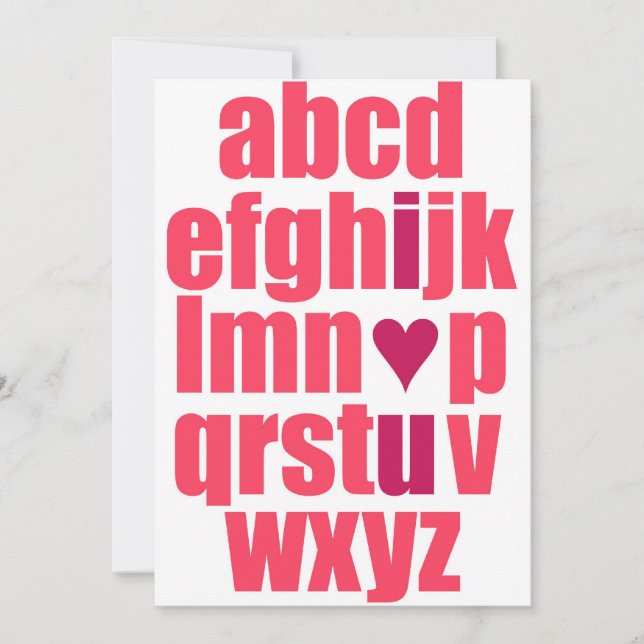 I love you invitation (Front)