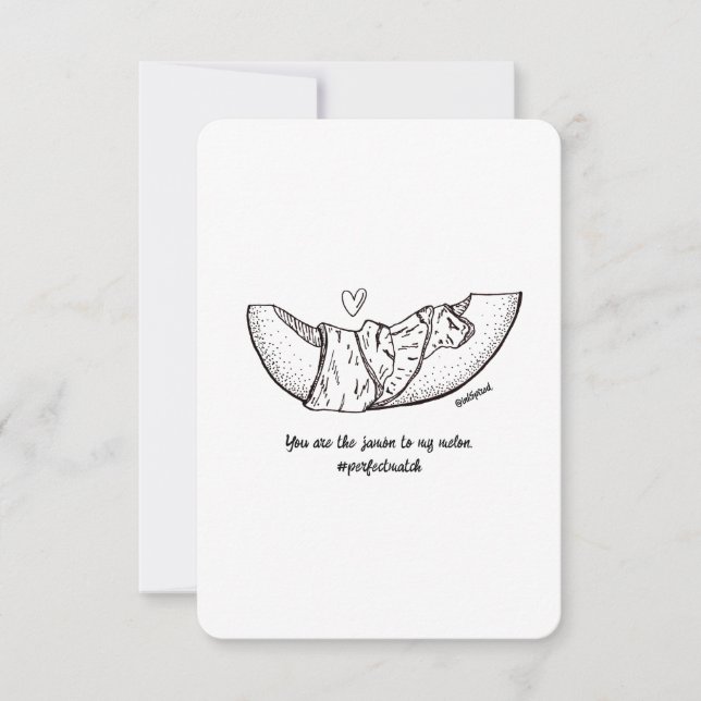 I Love You - Jamón and Melon, Flat Card (Front)