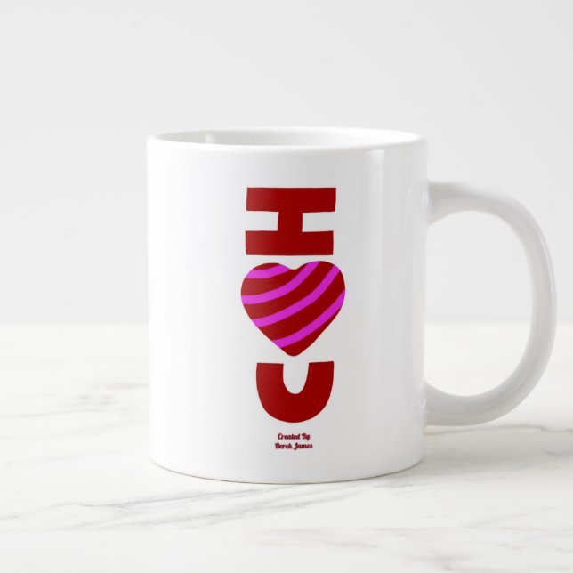I Love You Jumbo Mug (Right)