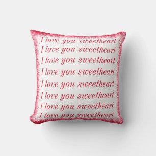 I Love You Keepsake Simple Modern Valentines Day Throw Pillow