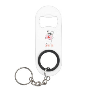 "I Love You Key Ring & Bottle Opener  Keychain Bottle Opener