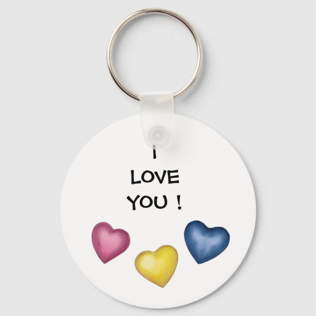 I LOVE YOU !  Keychain (Front)