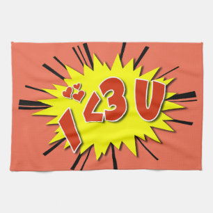 I love you kitchen towel