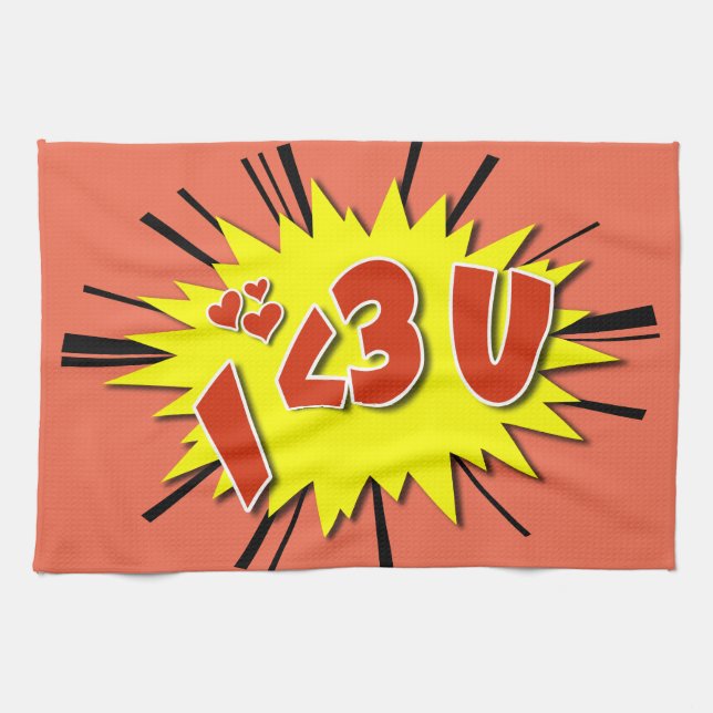 I love you kitchen towel (Horizontal)