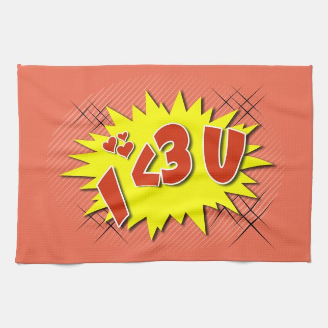 I love you kitchen towel (Horizontal)