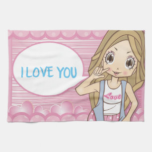 I LOVE YOU KITCHEN TOWEL