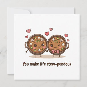 I Love You Korean Greeting With Doenjang Stew  Card