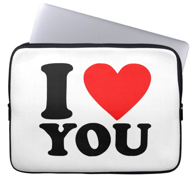 I Love You Laptop Sleeve (Front)