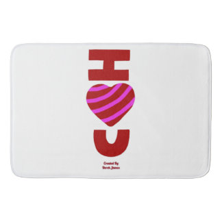 I Love You Large Bath Mat