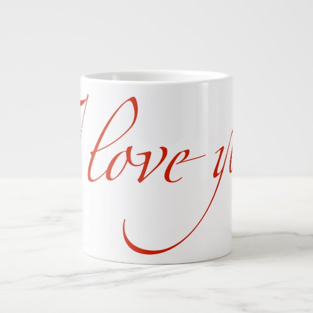 I love you large coffee mug (Front)