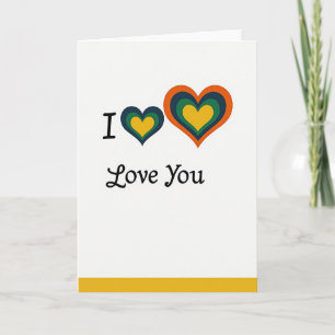 I Love You Layered Heart Card