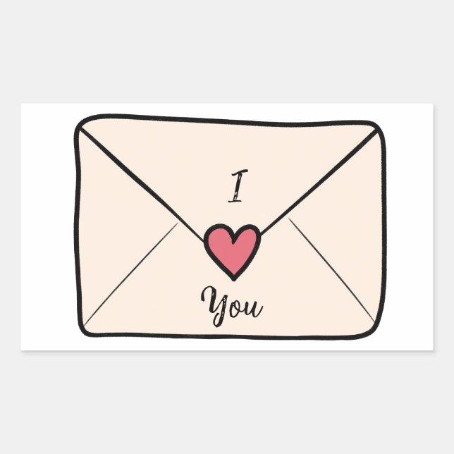 I Love You Letter Sticker (Front)