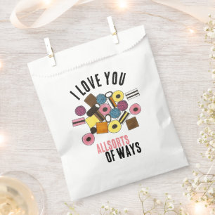 I Love You Licorice Allsorts Valentine's Day Candy Favour Bag