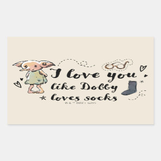 I Love You Like Dobby Loves Socks Sticker