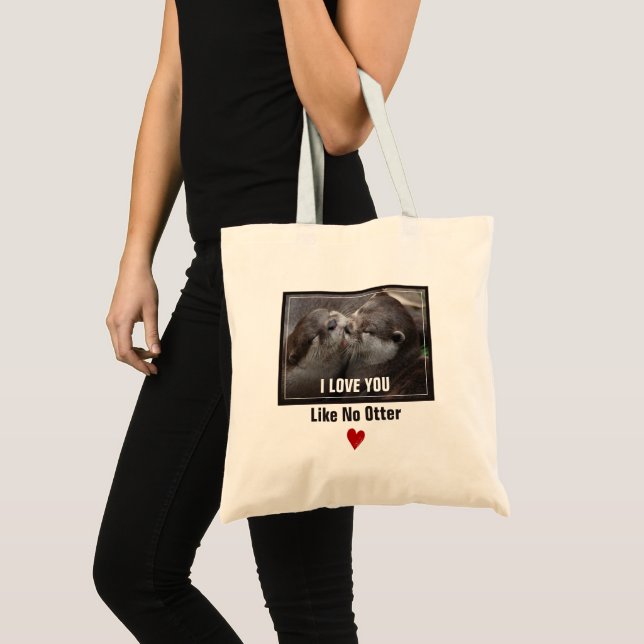 I Love You Like No Otter Cute Photo Tote Bag (Front (Product))