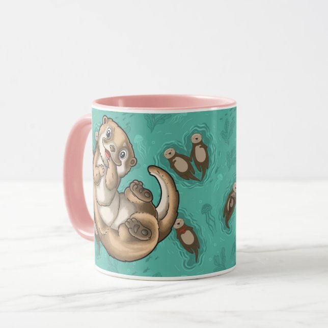 I love You Like No Otter Mug (Front Left)