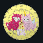 I Love You Llots Llama Customized Gift Him Her     Dartboard<br><div class="desc">Featuring cute couple llama with words "I Love You Llots" that can be personalized with the couple's names. Perfect for Valentine's day,  anniversary,  wedding or any other occasions.</div>