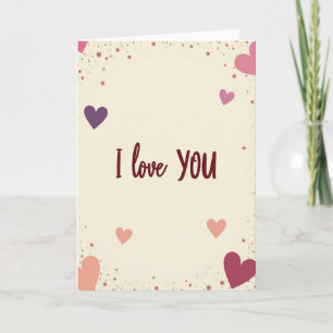 I Love You Love Heart Card