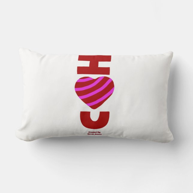 I Love You Lumbar Pillow (Front)