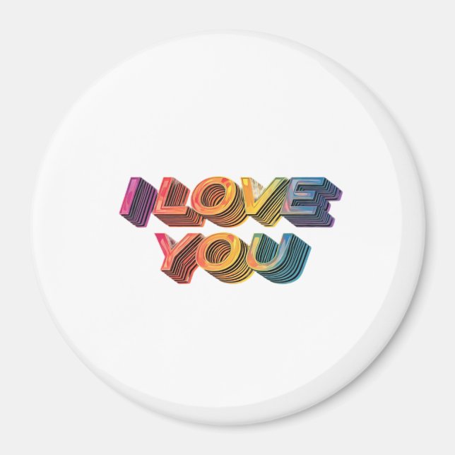 "I LOVE YOU." MAGNET (Front)