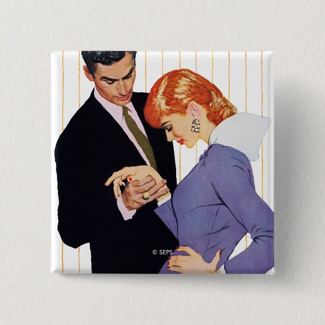 I Love You, Mama Girl 2 2 Inch Square Button (Front)