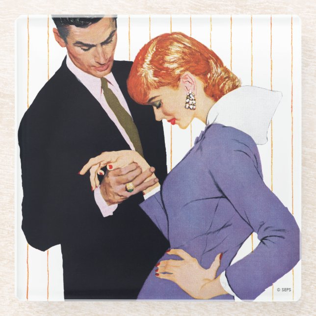 I Love You, Mama Girl 2 Glass Coaster (Front)