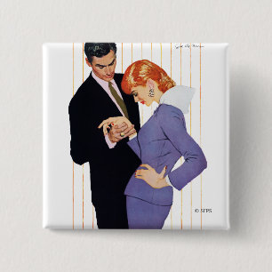 I Love You, Mama Girl 2 Inch Square Button