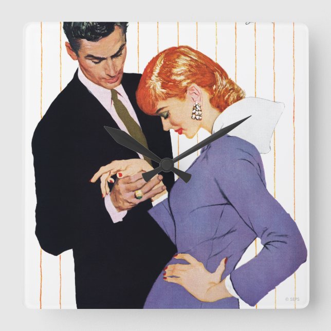 I Love You, Mama Girl 2 Square Wall Clock (Front)