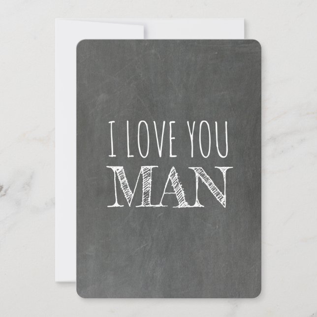 I love you MAN Funny Groomsman Proposal Invitation (Front)
