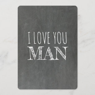 I love you MAN Funny Groomsman Proposal Invitation