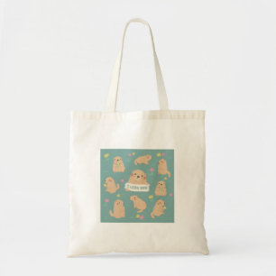 I Love You, Marmots Illustration Tote Bag